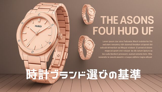 女性の時計ブランド選びの基準